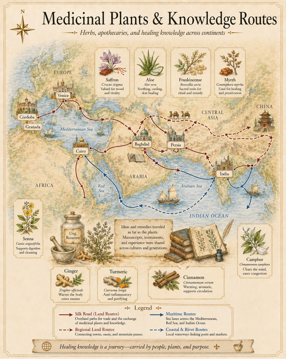 Medicinal plants allow students to explore apothecaries, traditional knowledge, botany, chemistry, and the movement of healing practices across cultures.