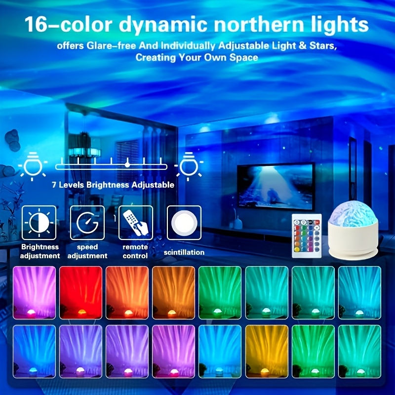 Thumbnail: HOMEFISH Aurora Glow Projector Light Bar Midnight Halo Party Atmosphere Night Li