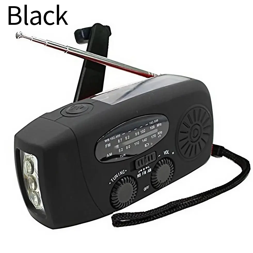 Thumbnail: Multifunctional Portable Radio Hand Crank Solar Power FM AM WB NOAA Weather Radi