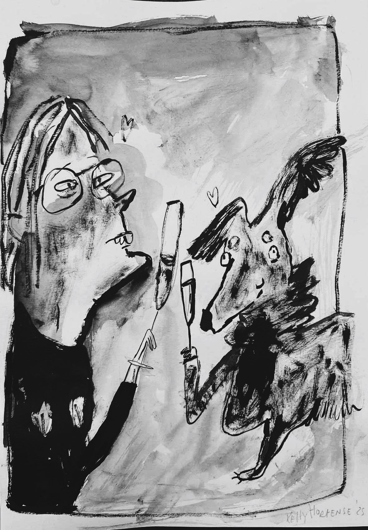 Huisdierportret in inkt (A3)