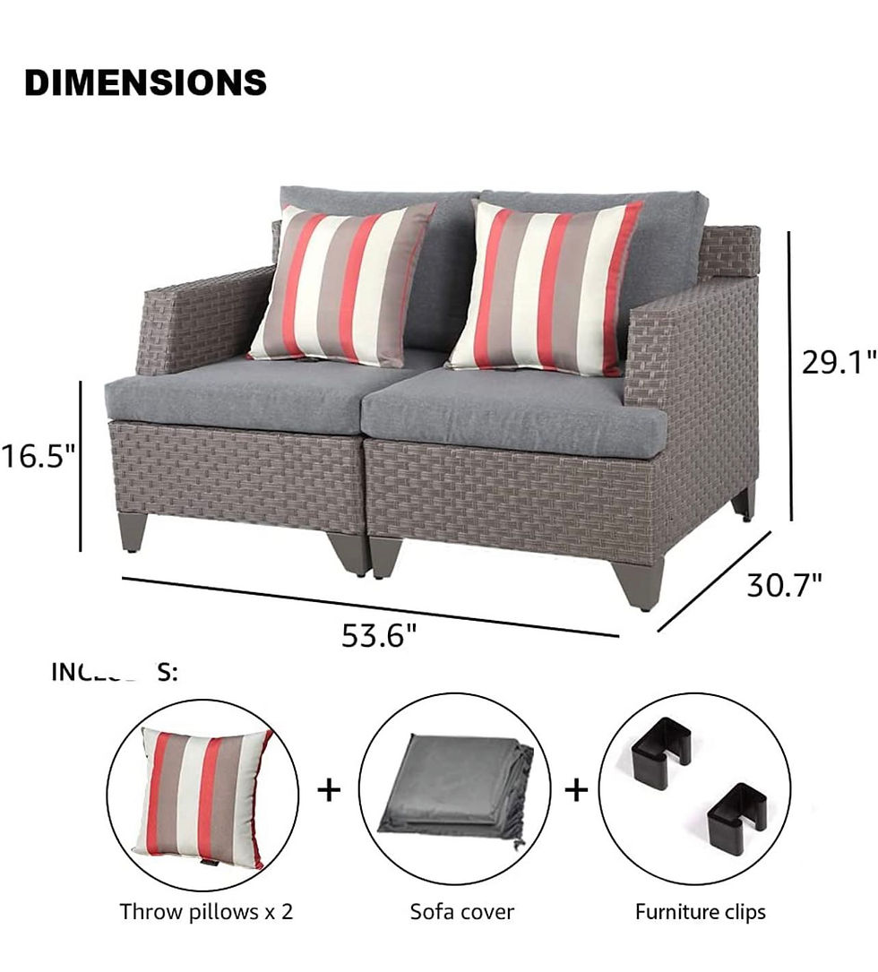 Thumbnail: Outdoor Wicker Loveseat Patio Furniture（SW076)