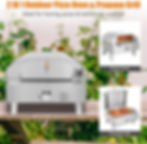 Thumbnail: ROVSUN 2-in-1 Gas Pizza Oven & Propane Grill