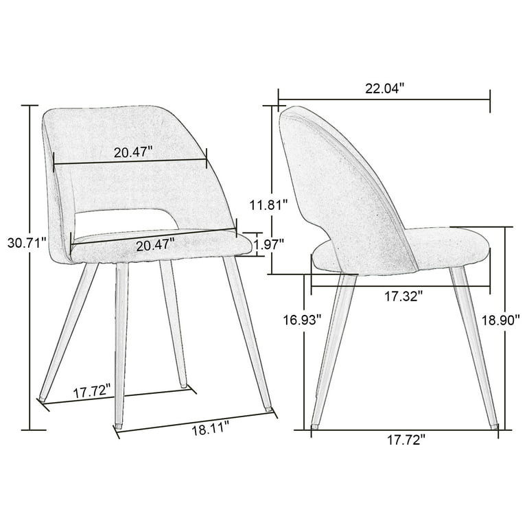 Thumbnail: Kitchen Dining Chairs Set of 2