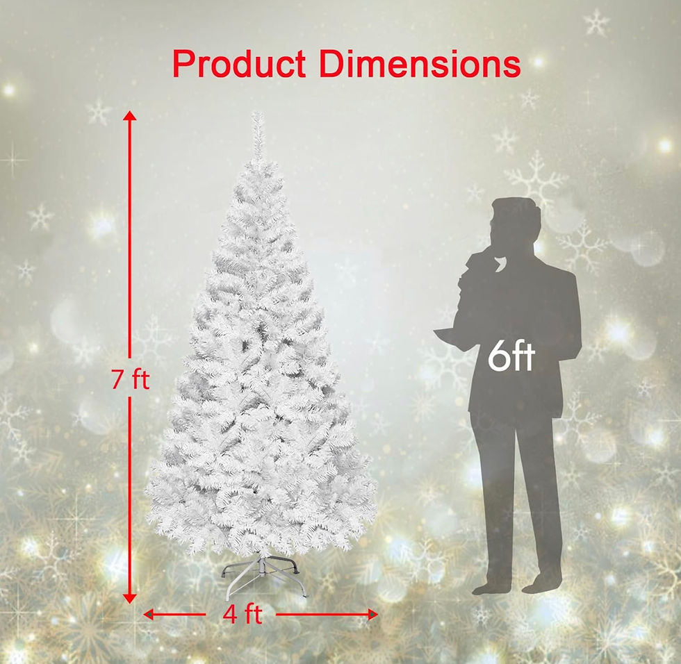 Thumbnail: 7FT White Artificial Christmas Tree（JH145)