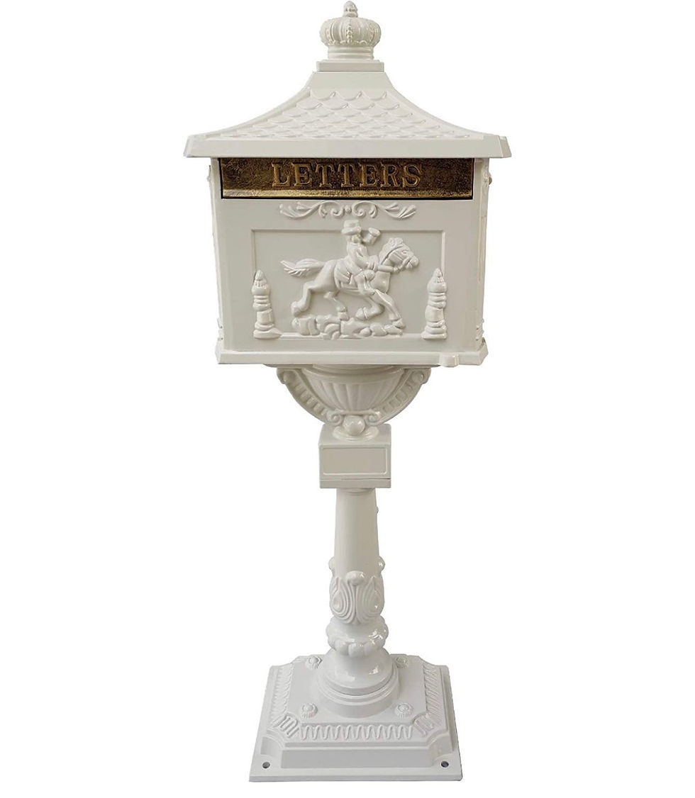Thumbnail: Mailbox cast aluminum white Mail postal box