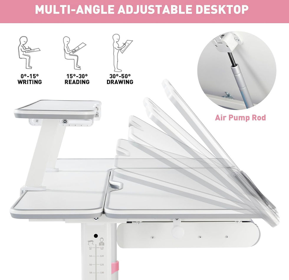Thumbnail: Adjustable Kids Desk with Drawer(SW015)