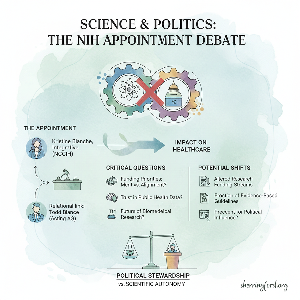 

NIH Appointee Faces Scrutiny Over Political Ties