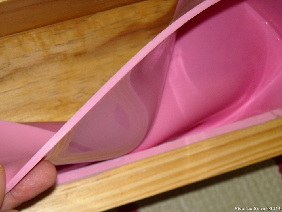 Homemade silicone liner for soap moulds