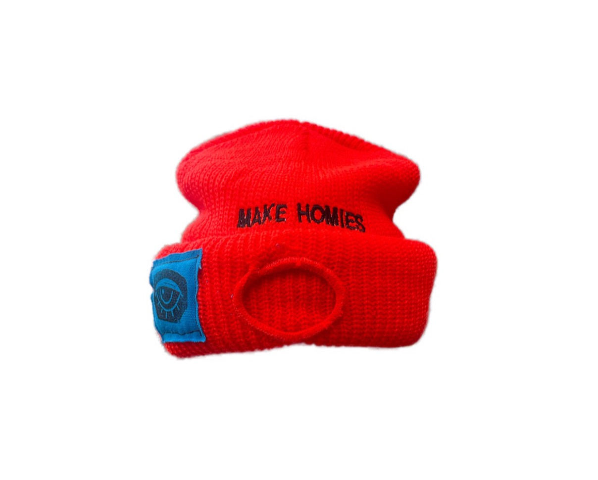 SKI MASK IN HUNTING ORANGE.