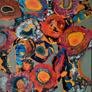 "TEMPLE GARDEN ON THE WATER" / 130 x 90 / Oil on canvas