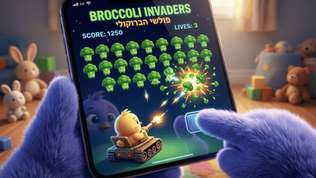 🐣💥 הצילו, מתקפת ברוקולי (משחק: פולשי הברוקולי)