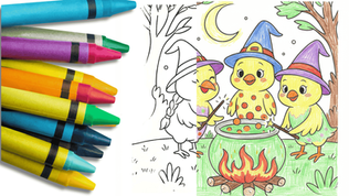 חוברת צביעה #90: מכשפות מהסיפורים 🧙♀️