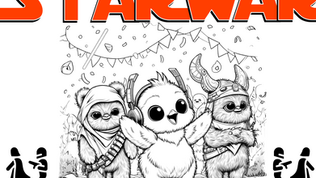 חוברת צביעה #29: האפרוחים חוגגים את הרביעי במאי עם חוברת שכולה מלחמת הכוכבים