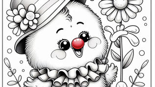 חוברת צביעה #38: אפרוחים מבקרים בקרקס