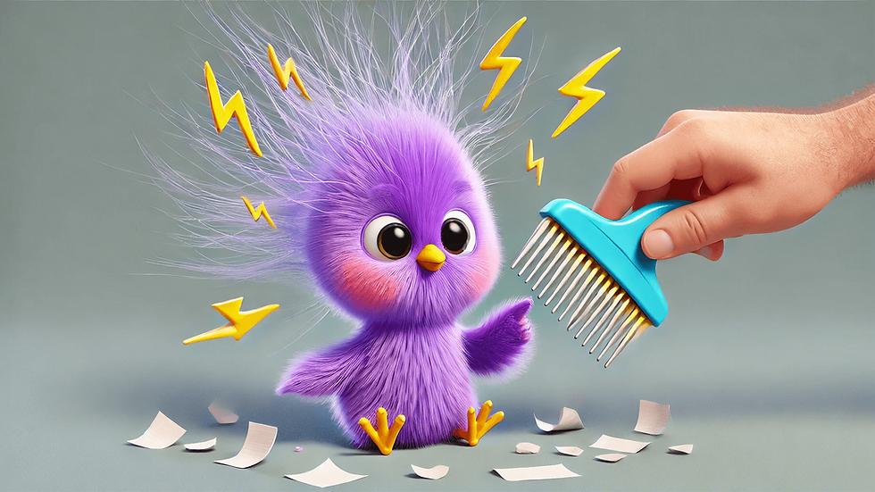 חשמל סטטי: כשהשיער שלכם מחליט לעמוד ⚡