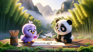 איך לצייר דוב פנדה