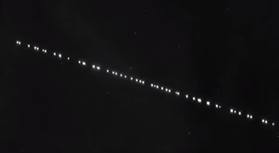 'רכבת' הלוויינים של ססטארלינק