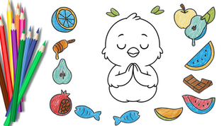 חוברת צביעה #86: אפרוחים מאחלים לראש השנה 🐣