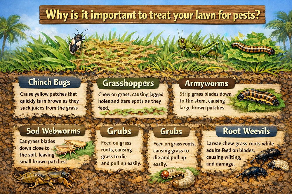 Yard Insects Turf-Destroying Insects in Northeast Florida: What’s Hiding in Your Lawn?