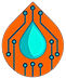 perfect symmetrical turquoise-blue rain
