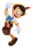 Pinocchio, il famoso burattino di legno, protagonista di uno dei momenti più magici dello spettacolo di cartoon show, incanta