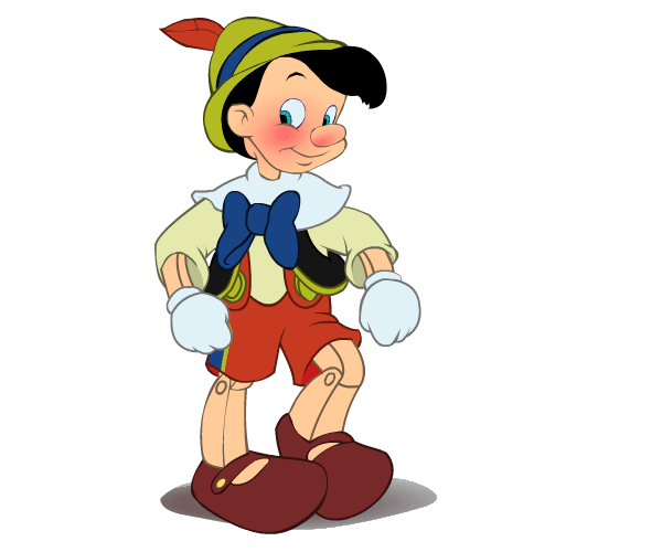 Pinocchio, il famoso burattino di legno, protagonista di uno dei momenti più magici dello spettacolo di cartoon show, incanta