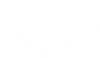 Minimalist graphic of a handshake symbolizing partnership and collaboration