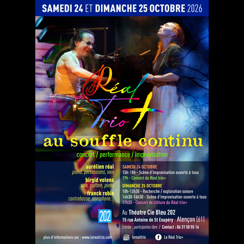 le Réal Trio+ au souffle continu / 24 et 25 octobre 2026