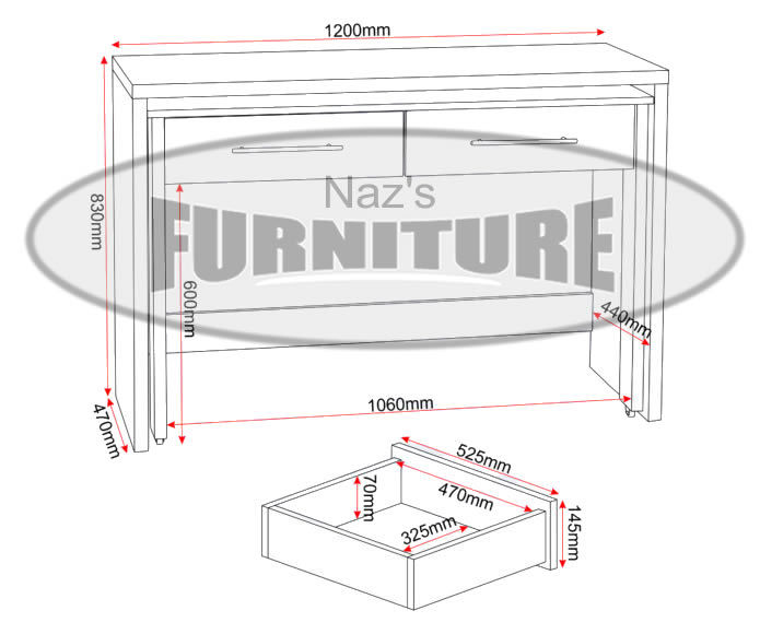 Thumbnail: Seville 2 Drawer Slider Desk