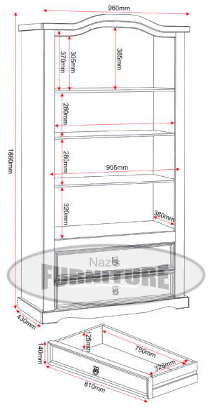 Thumbnail: Corona 2 Door 2 Drawer Glass Display Unit