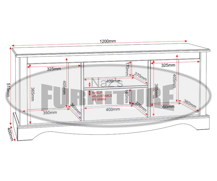 Thumbnail: Corona 2 Door 1 Shelf Flat Screen TV Unit