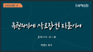 위례 동행교회 - 로마서 강해 12