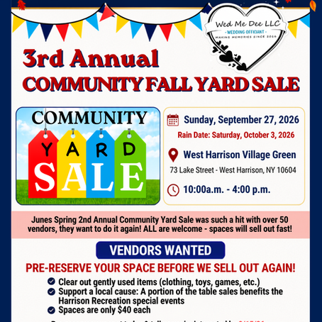 3rd ANnual Community Yard Sale in West Harrison, NY
