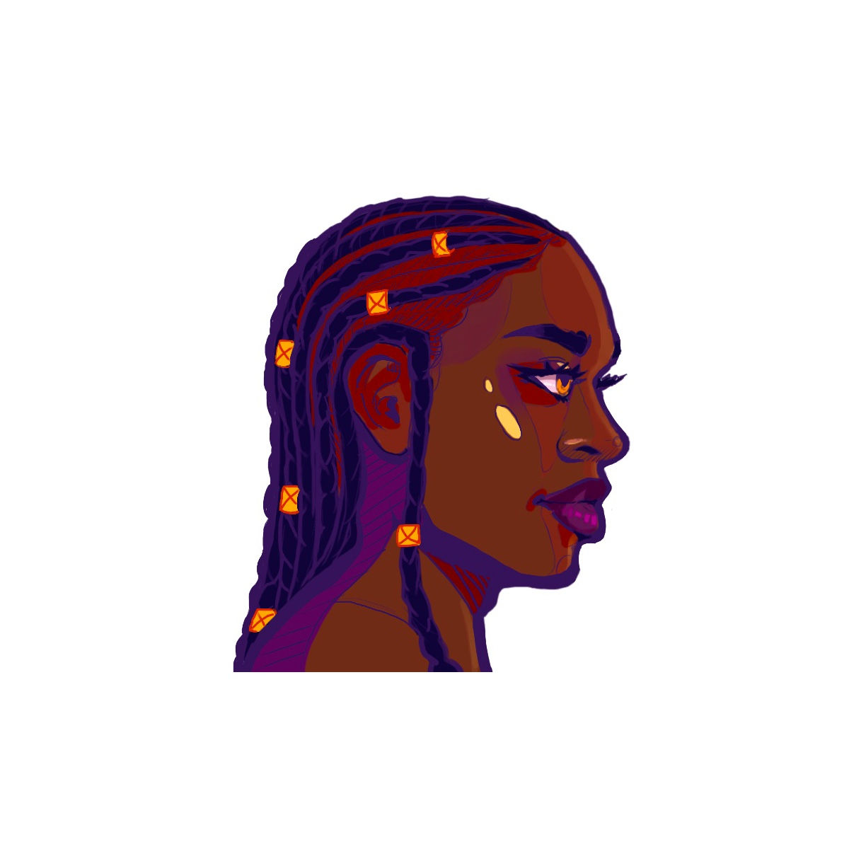 Madame Braids Sticker