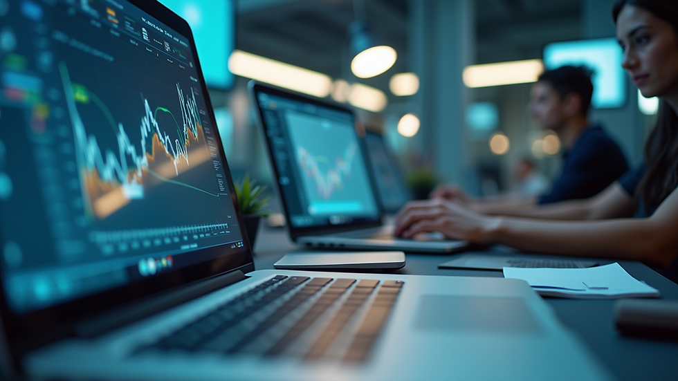 Close-up view of a modern workspace with automation tools