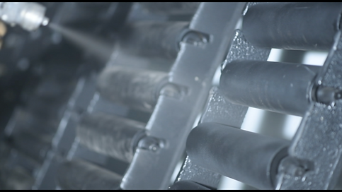 conveyor roller painting