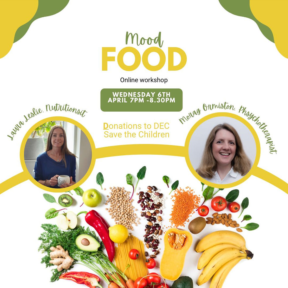 Mood and food online talk with Morag and Laura