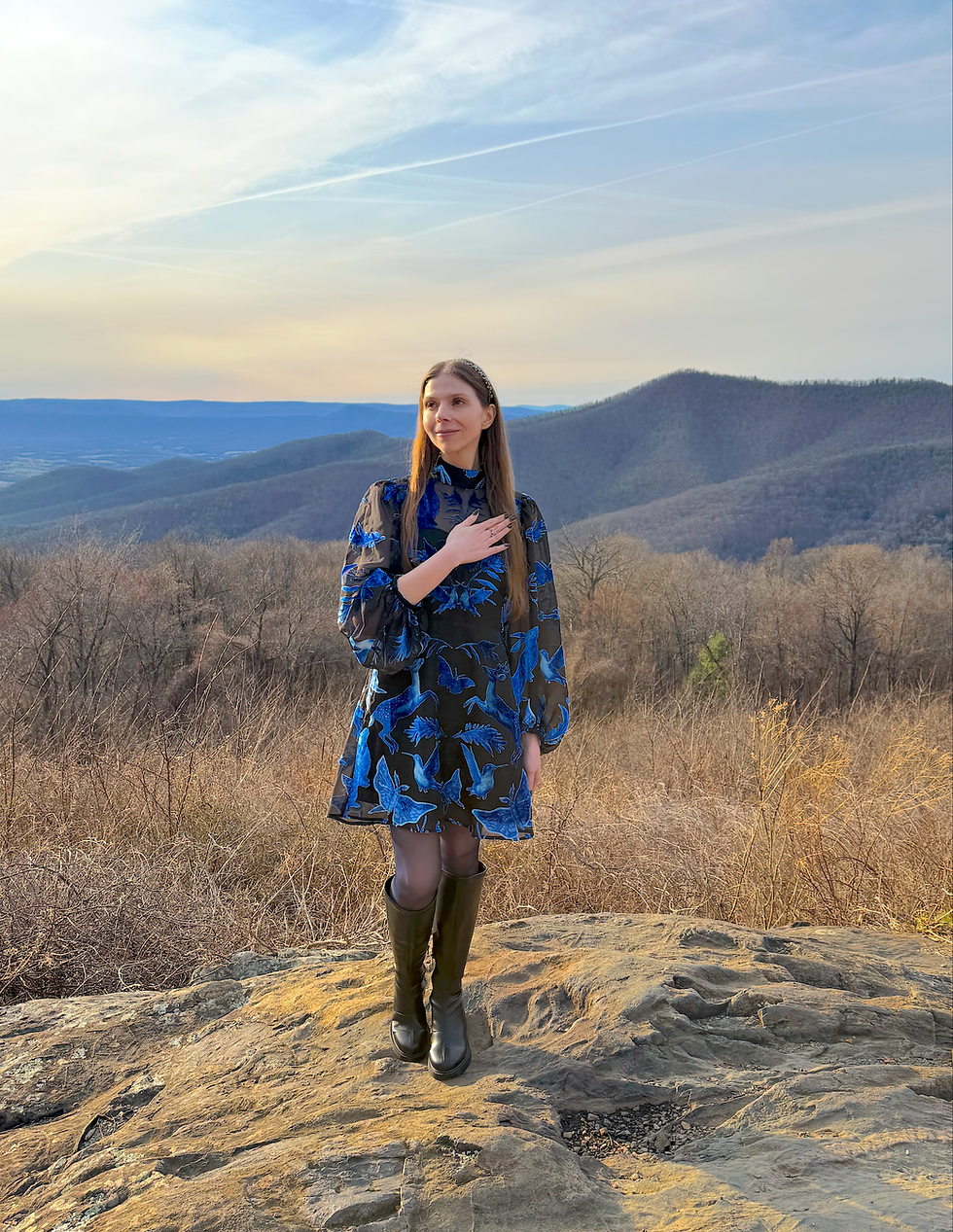 Whitney Marris in the Shenandoah Mountains
