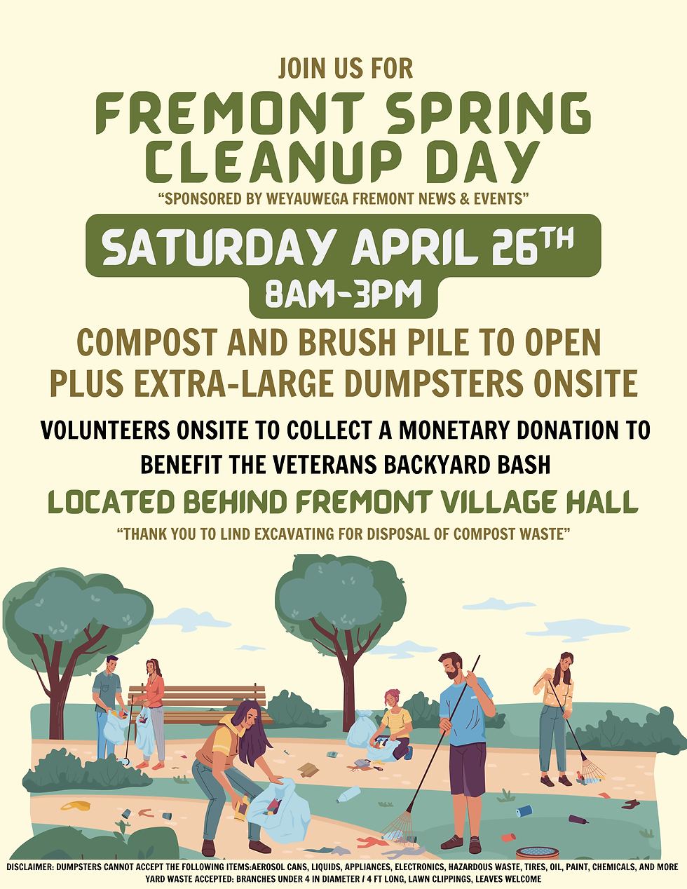 Fremont spring cleanup event poster