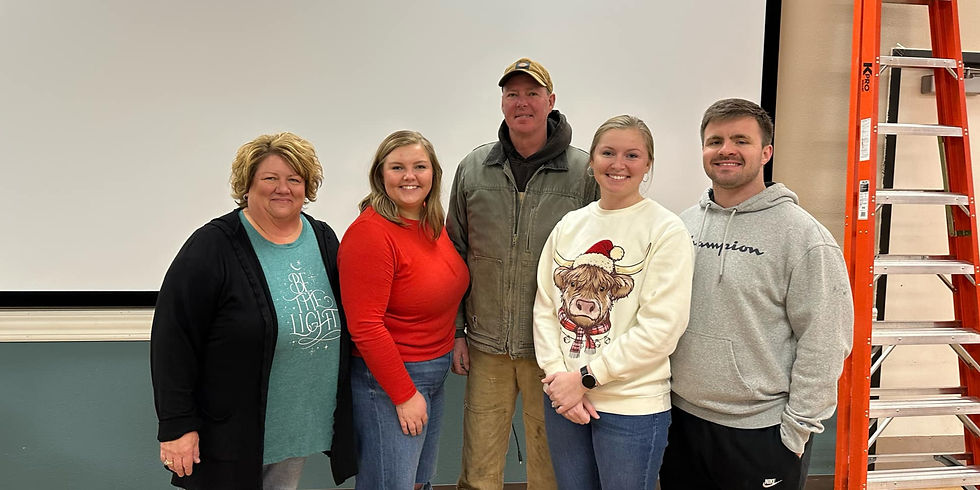 Kathy seen here with her family