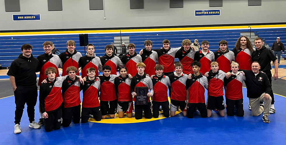 Weyauwega Fremont Wrestling Team Picture from sectionals