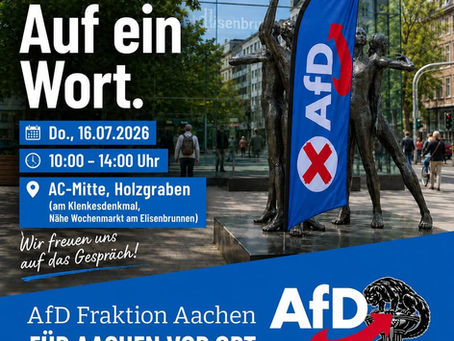 Auf ein Wort! Donnerstag, den 16.07.2026 in Aachen Innenstadt
