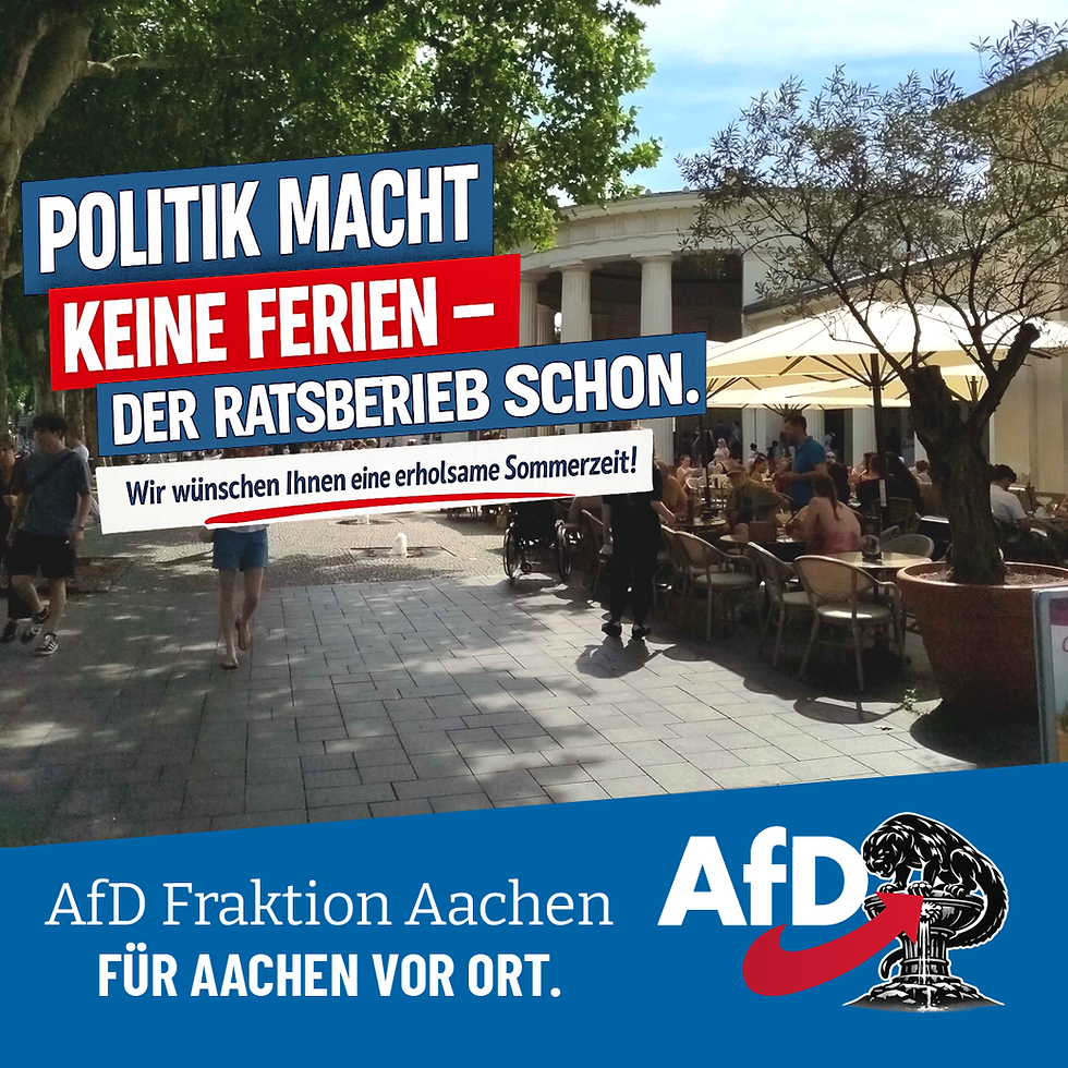 Politik macht keine Ferien – der Ratsbetrieb schon.