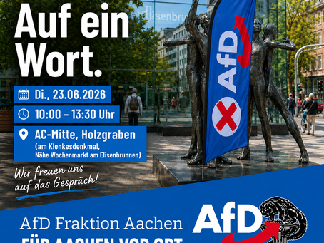 Auf ein Wort! Dienstag, den 23.06.2026 in Aachen Innenstadt