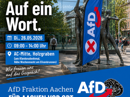 Auf ein Wort! Dienstag, den 26.05.2026 in Aachen Innenstadt