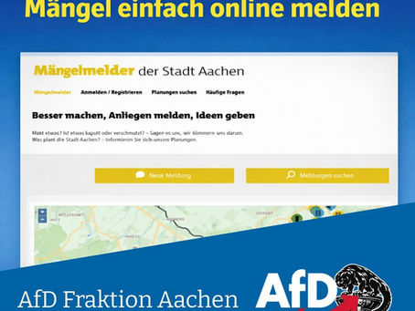 Lob für den Mängelmelder in Aachen!
