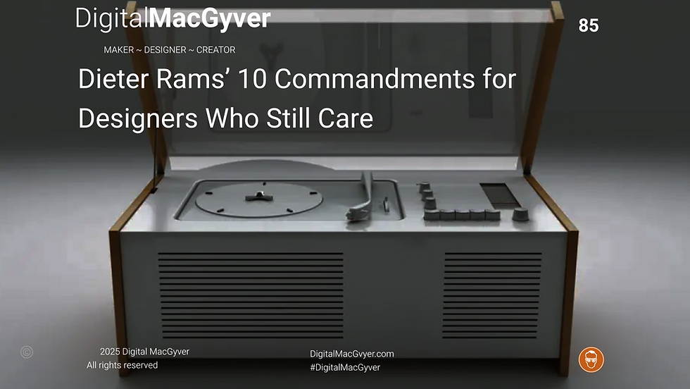 Dieter Rams’ 10 Commandments for Designers Who Still Care