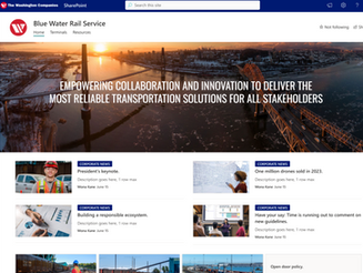 Case Study: Blue Water Rail Services - Intranet SharePoint Project