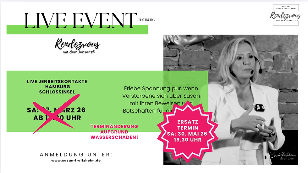 2026 HAMBURG -  Live Event »Rendezvous mit dem Jenseits®»  