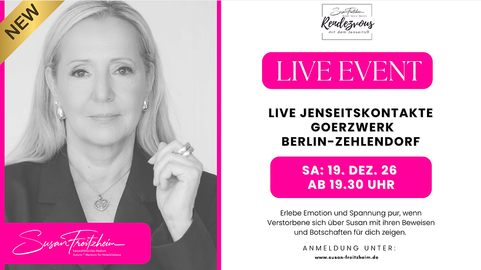 2026 BERLIN! - Live Event »Rendezvous mit dem Jenseits®»